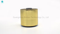 Złote, metalizowane opakowanie na papierosy Taśma samoprzylepna Easy Tear Strip w szpulce o średnicy 152 mm