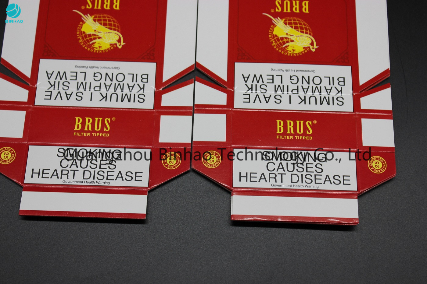 Ekologiczne kartonowe pudła z papierowymi pudełkami / czerwony pakiet tytoniowy