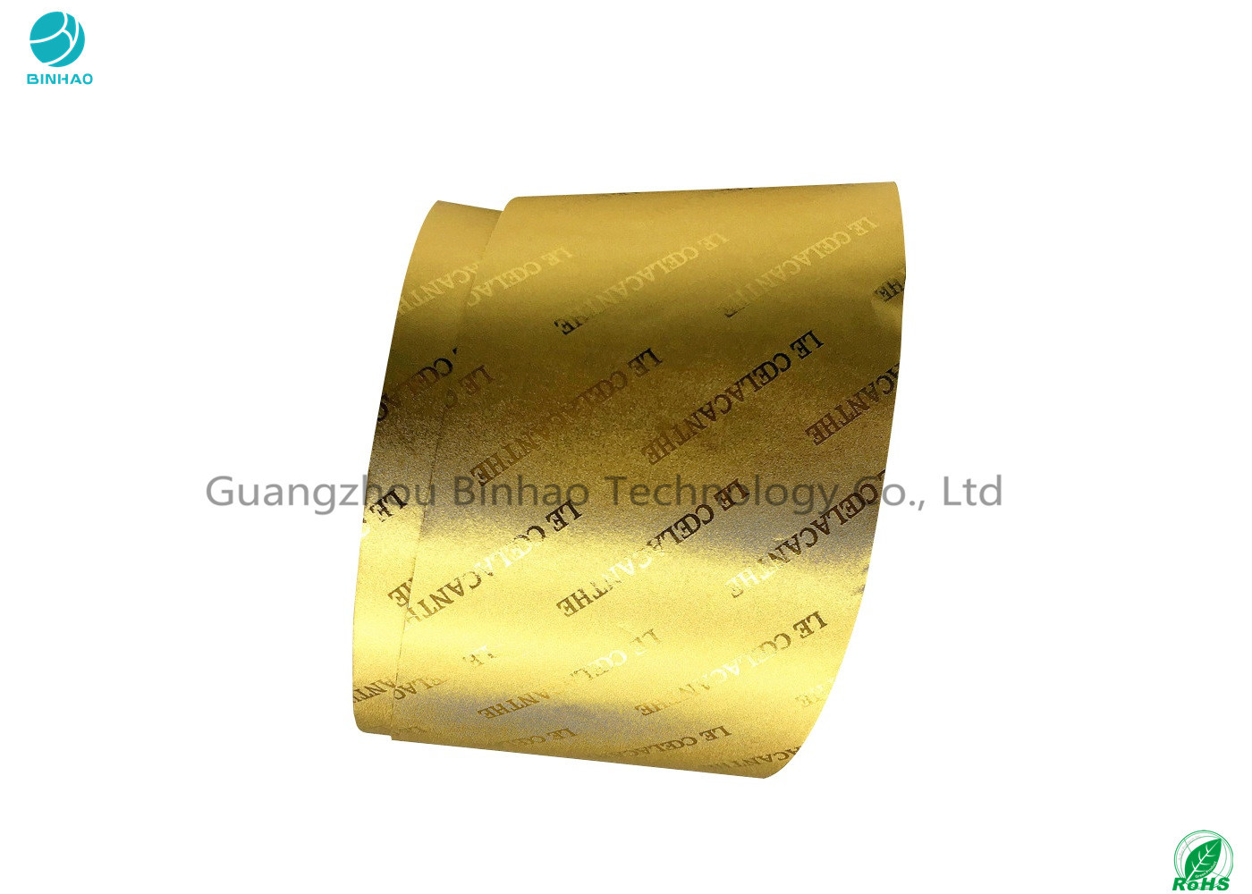 Złoty i srebrny laminowany papier z folii aluminiowej z logo tłoczenia