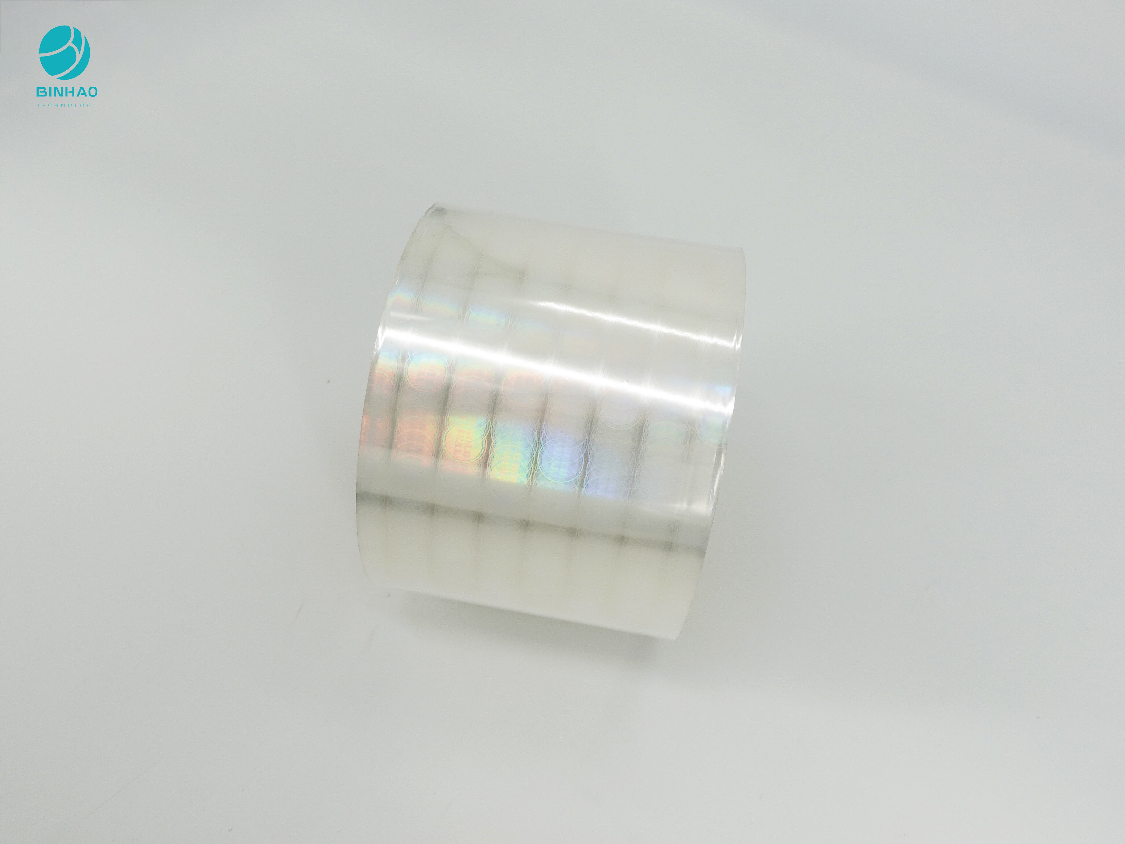 Holograficzna folia termokurczliwa BOPP z błyszczącym papierosem 120 mm do opakowania produktów FMCG