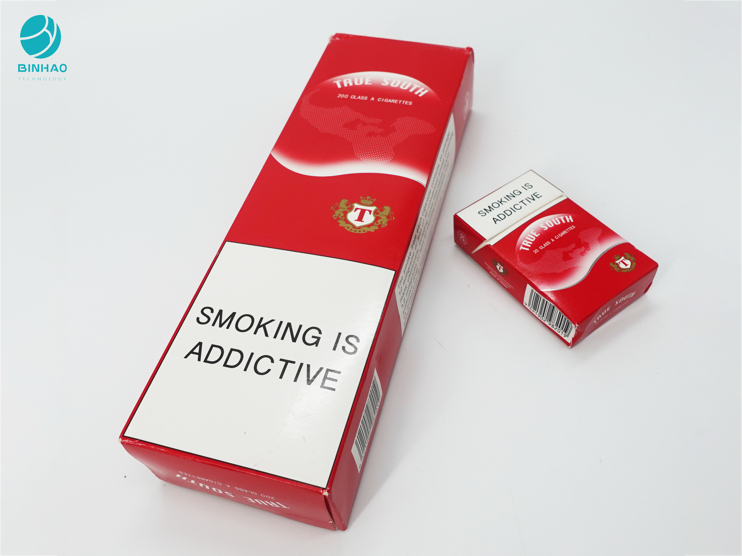 Trwałe kartonowe pudełka kartonowe w kolorze czerwonym do pakowania pudełek na papierosy