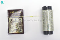 Taśma holograficzna z wysokimi złotymi paskami do pakowania w pudełka po papierosach w 40 mikronowym materiale MOPP