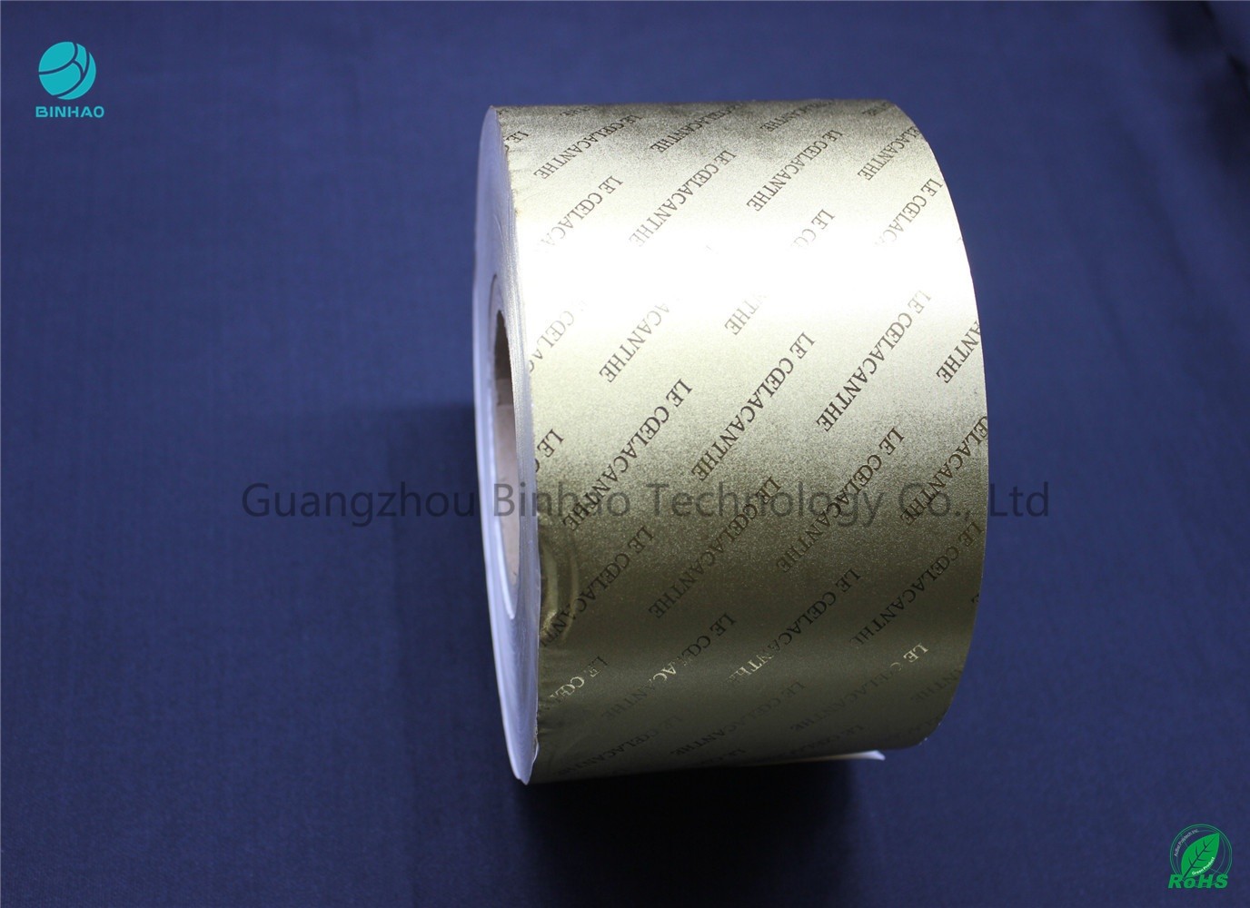 Złożony papier aluminiowy w kolorze złotym / srebrnym z wytłoczeniem marki lub logo 55gsm