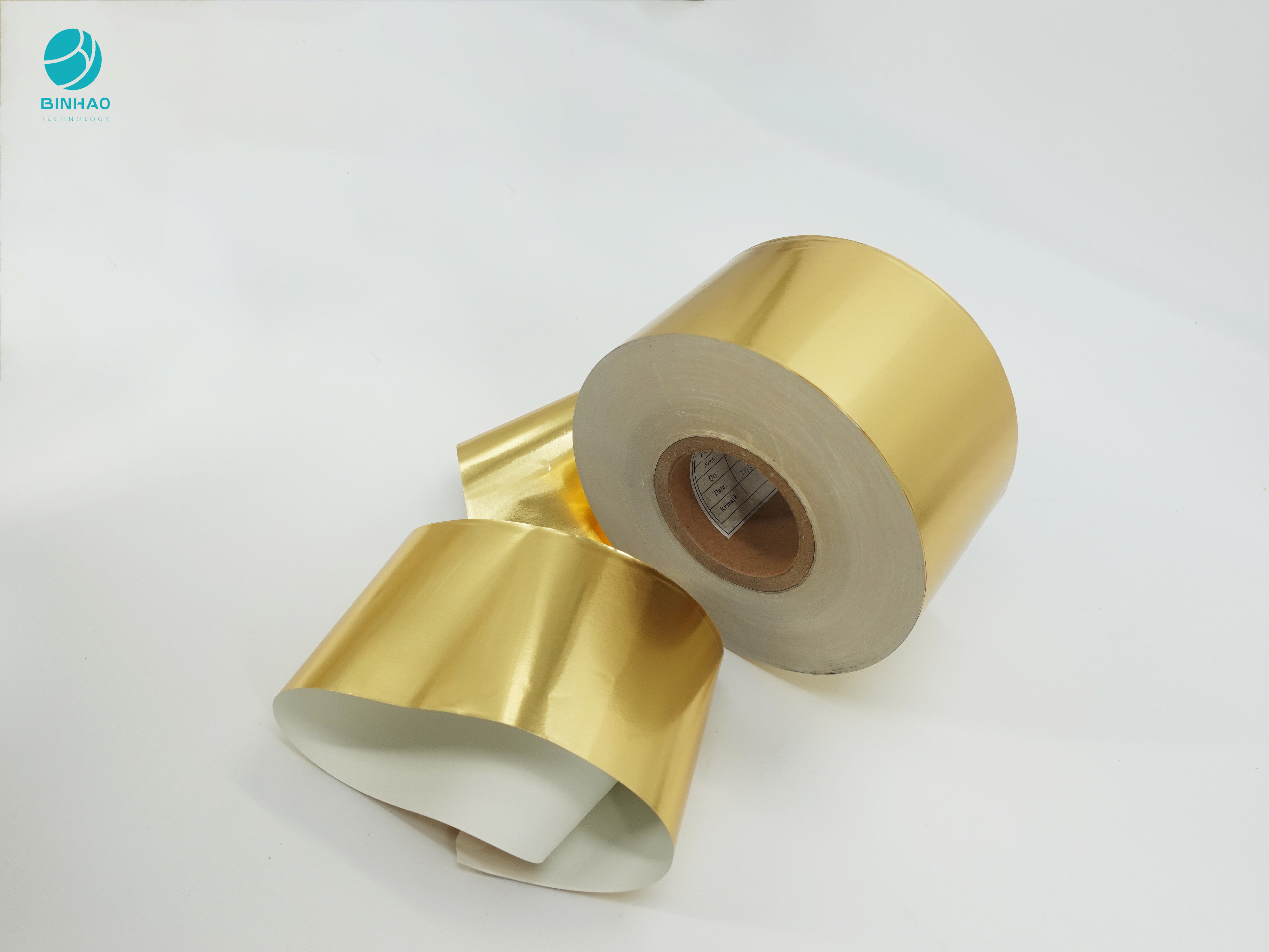 Kompozytowy papier aluminiowy o grubości 83 mm z jasnego złota do pakowania papierosów
