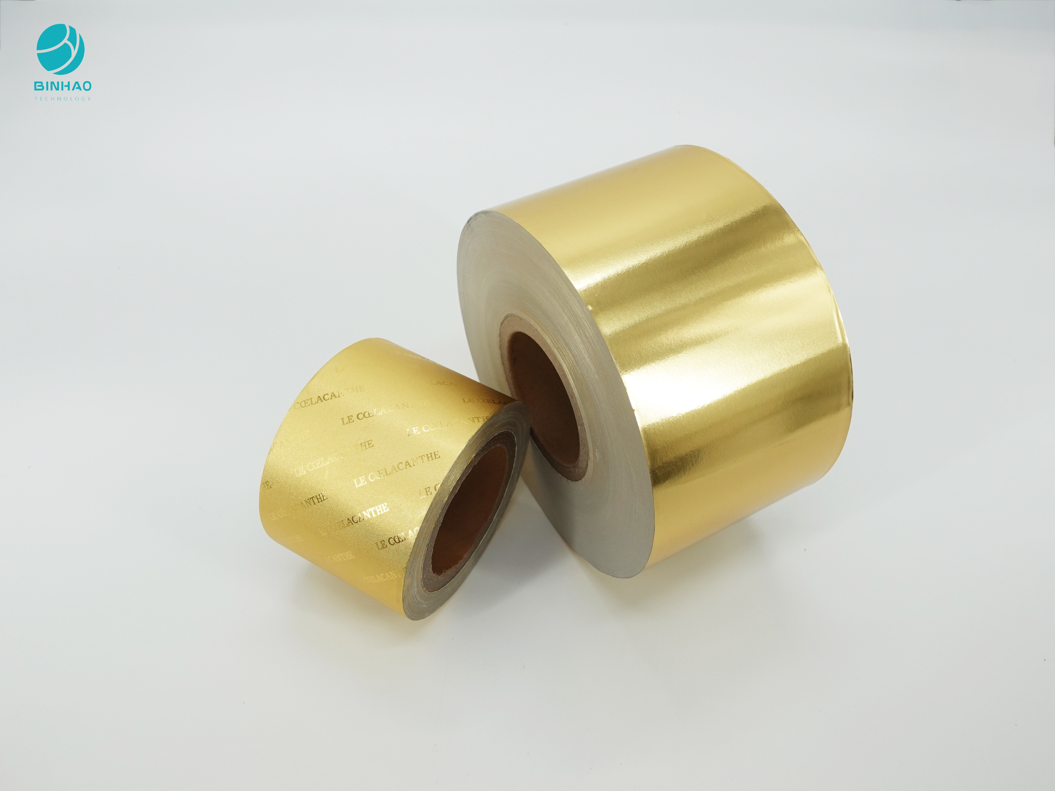 Złoty spersonalizowany projekt 114 mm papier z folii aluminiowej do pakowania papierosów